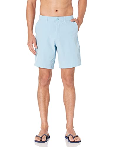 28 Palms 9" Inseam Hybrid fashion-board-shorts, Light Blue Heather, 33