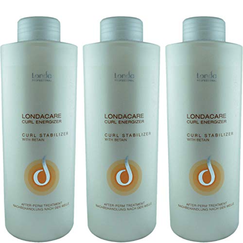 Londa Professional Curl Energizer - Nachbehandlung nach der Welle, Curl Stabilizer with Betain, 3er Pack (3x1000ml)