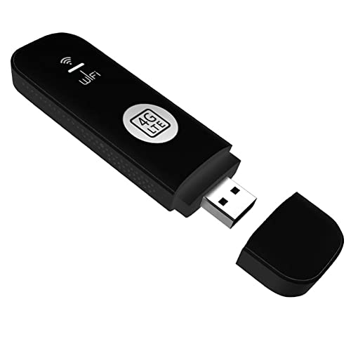 Iegefirm Modem USB WiFi 4G 150 Mbps mit SIM-Kartensteckplatz 4G LTE Router WiFi ohne Auto Unterstützung für USB-Stick B28 Europäisches Band schwarz