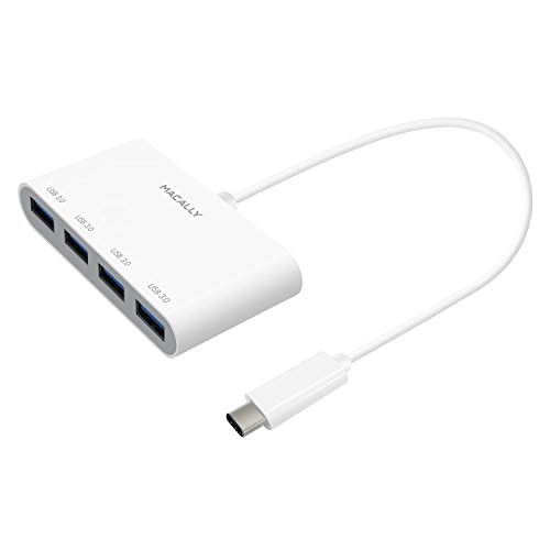 Macally UCHUB4 USB-C auf 4 USB-A Hub für MacBook, MacBook Pro