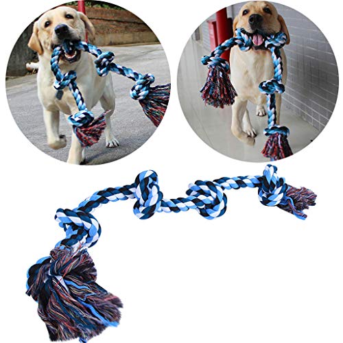 FBGood Hundespielzeug aus Seil zum Kauen aggressiv – Zubehör für Haustiere, Hunde, Baumwolle, Seil, Backenzähne, für Hunde, Spielzeug, Reinigung der Zähne (mehrfarbig)