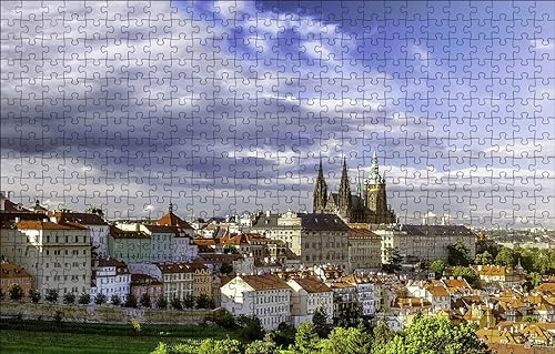 GUOHLOZ Puzzle Erwachsene - Favorite Things | Puzzle 1000 Teile Erwachsene | Puzzel | Puzzle für Erwachsene | Farbverlauf Puzzle | Prag, Tschechische Republik, Hradschin, 75x50cm