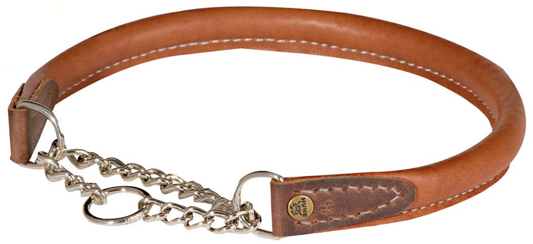 Akah Halsung aus Yak-Leder Hundehalsung für Jagdhunde Hundehalsband von oefele.de robust & strapazierfähig (35 cm)