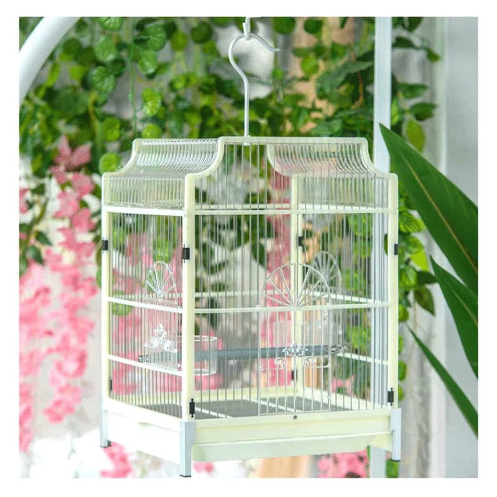 Schmiedeeiserne Vogelkäfige, tragbarer Kleiner Vogelkäfig, quadratisch, Vogelzuchtbox, hängendes Vogelhaus für den Hausgarten