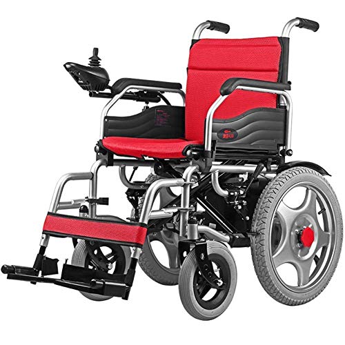 SLRMKK K Intelligenter Faltbarer elektrischer Rollstuhl, tragbarer Rollstuhl für ältere Menschen mit eingeschränkter Mobilität Vierrädriger, Faltbarer elektrischer Rollstuhl Schönes Zuhause