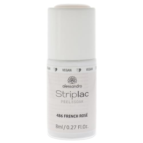 alessandro Striplac Peel or Soak French Rosé – LED-Nagellack in zartem Rosé für eine klassische French Maniküre – Für perfekte Nägel in 15 Minuten – 1 x 8ml