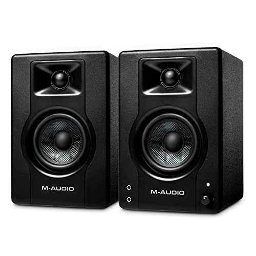 M-Audio BX4 - Aktive 120-Watt Desktop-Computerlautsprecher / Studiomonitore für Gaming, Musikproduktion, Live-Streaming und Podcasting (Paar)