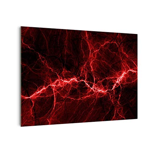 DekoGlas Küchenrückwand 'Roter Blitz' in div. Größen, Glas-Rückwand, Wandpaneele, Spritzschutz & Fliesenspiegel