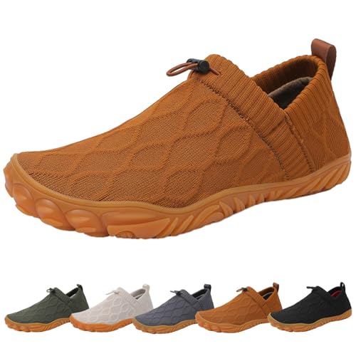 Vallovas Bearprodo Supercomfort Sweatwick Slip-On-Schuhe, Vallova Bearprodo-Schuhe, Wanderschuhe Für Barfuß- Und Minimalistische Schuhe, Herren-Slip-On-Schuhe, Herren-Freizeitschuhe (Orange,39)