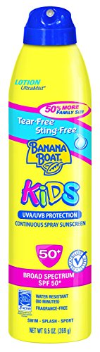 Banana Boat Sunscreen Ultra Mist Kids Tear-Free Sting-Free Broad Spectrum Sun Care Sunscreen Lotion - SPF 50, 9.5 Ounce by Banana Boat