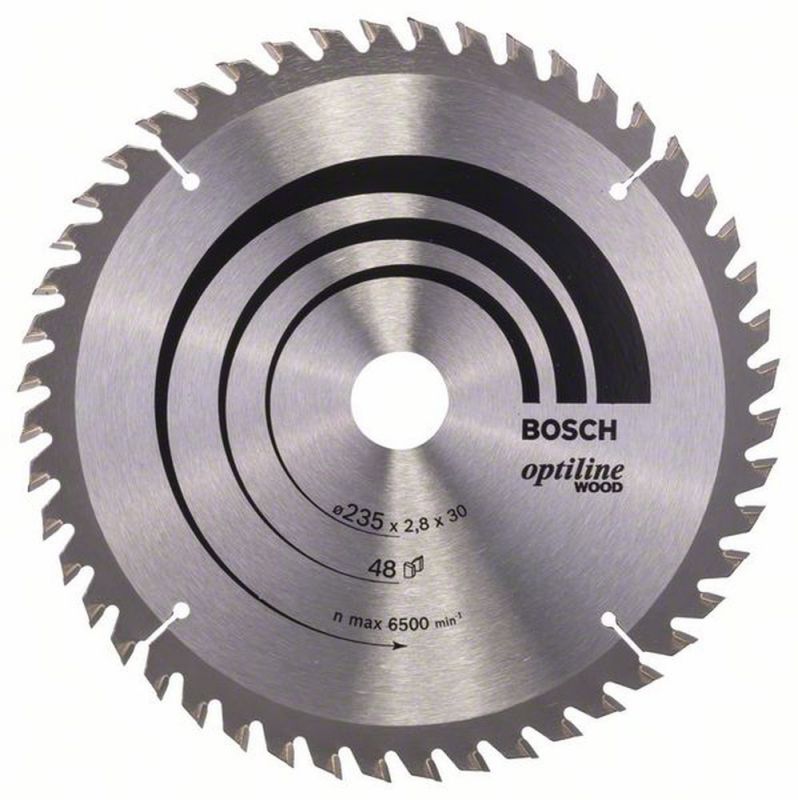 Bosch Kreissägeblatt Optiline Wood für Handkreissägen, 235 x 30/25 x 2,8 mm, 48 2608640727