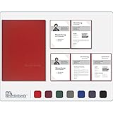 5 Stück 4-teilige Bewerbungsmappen BL-exclusivdruck® MEGA-plus in Rubinrot - Premium-Qualität mit edler Relief-Prägung 'Bewerbung' - Produkt-Design von 'Mario Lemani'