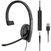 Sennheiser SC135 Mono-Headset USB, 3.5 mm Klinke Mono, schnurgebunden On Ear Schwarz