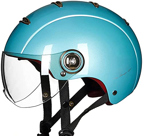 Vintage Halbhelme Jet-Helm · Motorrad-Helm Roller-Helm Scooter-Helm Moped Mofa-Helm Chopper Retro Vespa Vintage Biker Helmet · DOT/ECE Zulassung Mit Visier Offenem Gesicht Helm