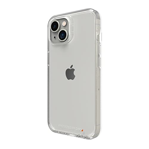Gear4 ZAGG Crystal Palace Clear Case für iPhone 14, (13ft/4m) Drop Protection, Military Grade Polycarbonat Backplate, D30 Edge-to-Edge Protection, Anti-Vergilbung, kabelloses Laden
