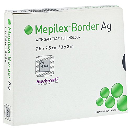 Mepilex Border Ag Schaumverb.7,5x7,5 cm