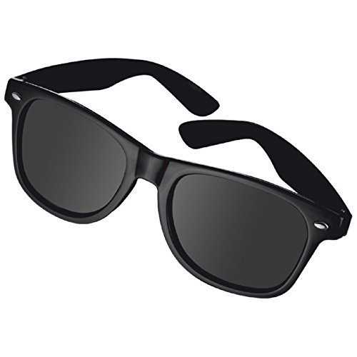 10 Stück Sonnenbrille im "Nerdlook" - UV 400 zertifiziert - Hochwertiger Kunststoffrahmen (10 Stück schwarz)