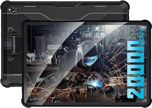 OUKITEL RT2 Outdoor Tablet Android 12 10.1 Inch Tablet 20000mAh Large Battery Robust Tablet PC 8GB RAM + 128GB ROM (1TB Expandable) IP68 Waterproof Tablet Dual SIM 4G LTE, 5G WiFi, OTG
