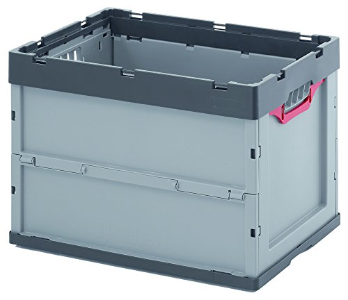 5er Set Profi-Faltbox ohne Deckel Auer FB 64/42, 60 x 40 x 42 cm, 87 Liter, Faltbox Behälter Stapelbehälter Aufbewahrungskiste