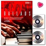 Pop Piano Ballads Band 4 - Songbook mit 2 CDs und bunter herzförmiger Notenklammer - Hage Verlag EH3959 4026929920645