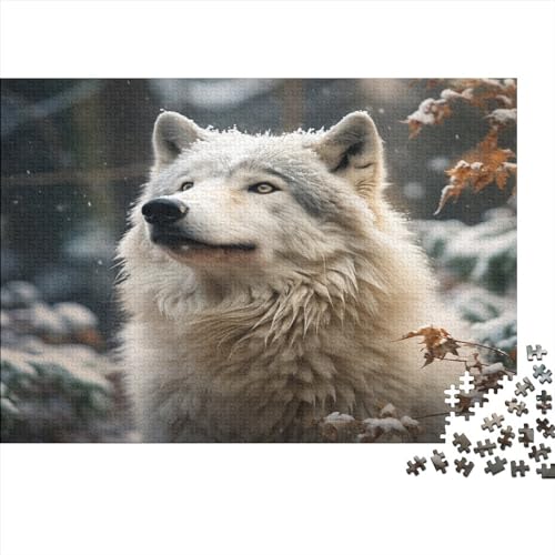 Domineering Arctic Wolf Puzzle Für Erwachsene 1000 Teile Gifts Home Decor Family Challenging Games Lernspiel Home Decor Geburtstag Stress Relief Toy 1000pcs (75x50cm)