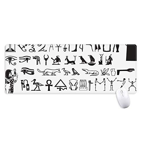 beatChong Ägypten Hieroglyphen Fresko Illustration Muster Griffige Mousepad Große Erweiterte Spiel Büro titched Kanten Computer-Mat Geschenk