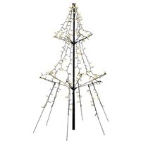 LED Lichterbaum Außen LED Weihnachtsbaum Warmweiß Schnellmontage Timer Dimmbar 300 cm - 600 LED