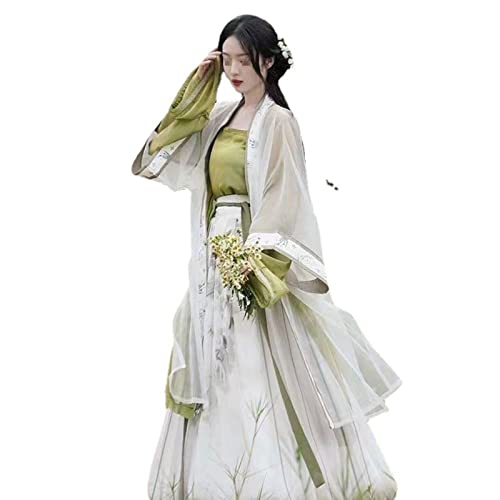 Frauen Song Dynasty Hanfu Traditionelles Chinesisches Altes Hanfu Cosplay Han Fu Kostüm (Color : A, Size : S=Bust 137cm)