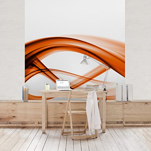 Apalis Vliestapete Element Fototapete Quadrat | Vlies Tapete Wandtapete Wandbild Foto 3D Fototapete für Schlafzimmer Wohnzimmer Küche | Größe: 288x288 cm, orange, 95426