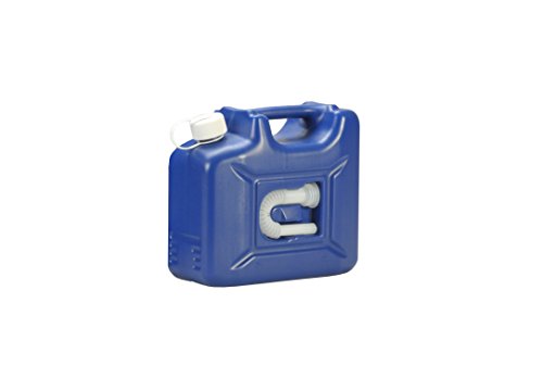 hünersdorff AdBlue Kanister 10 l, ideal zur Betankung an AdBlue-PKW-Zapfsäulen, Mehrwegkanister mit Auslaufrohr, passt in AdBlue Tankstutzen, unbefüllt