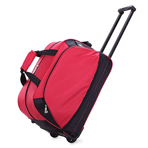 WolFum ZHANGQIANG Große Reisetasche mit Rollen, 56 Liter Gepäck, Reisetasche, Trolley (Farbe: Orange, Größe: 55,5 x 26,5 x 36 cm), doppelter Komfort