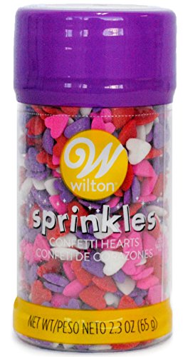 Hearts Confetti Sprinkles Mix, 2.3 Ounces by Wilton