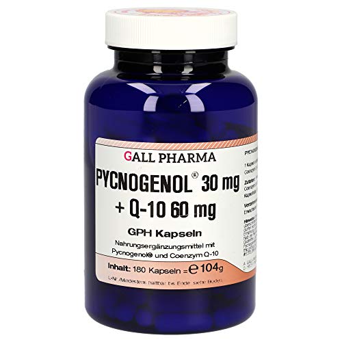 Gall Pharma Pycnogenol 30 mg + Q-10 60 mg GPH Kapseln, 1er Pack (1 x 180 Stück)
