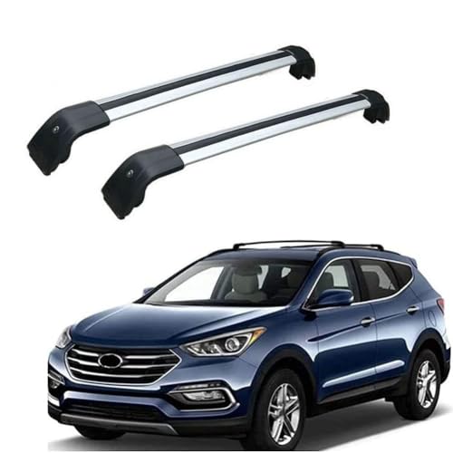 Dachträger für Hyundai Santa Fe 2013 2014 2015 2016 2017 2018,Auto-Dachrelingträger Schmutzabweisend Dachgepäckträger Fahrradträger Fahrradträger,C