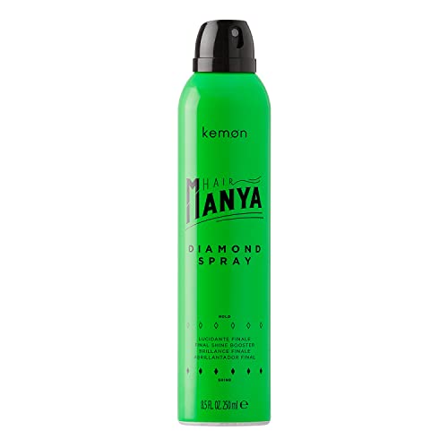 Kemon Hair Manya Diamond Spray - ultrabrillantes Glanz-Spray, professionelles Haar-Styling in Salon-Qualität - 250 ml