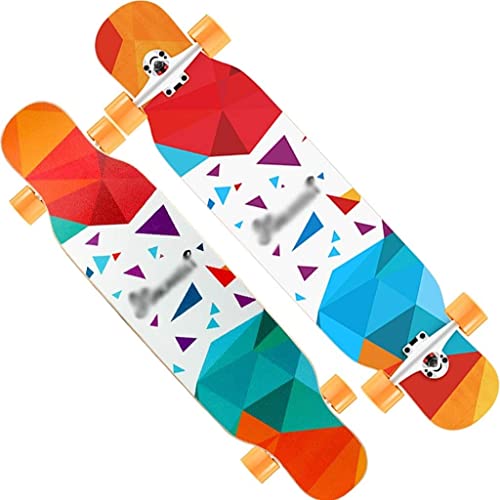 -Skateboard Komplettes Skateboard Anfänger Longboard Skateboard Double Kick Concave 8 Layer Maple Deck Pro Vierrädriger Roller Erwachsene Tricks Skateboard