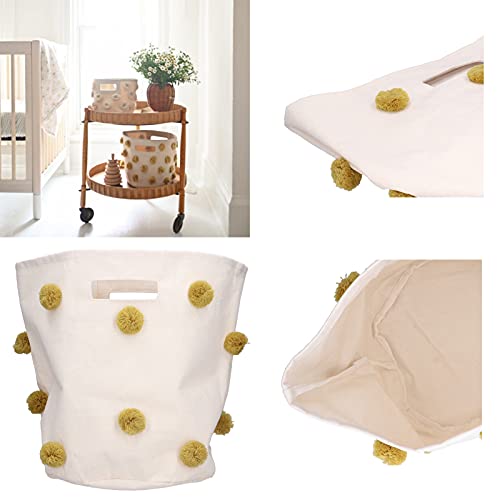 FOLOSAFENAR Aufbewahrungskorb, schöner zusammenklappbarer dekorativer Korb tragbare Kleidungsaufbewahrung für Kind für Schlafzimmer(Ginger)