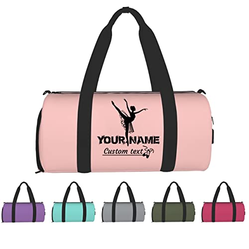 Personalisierte Sport-Tanz-Tasche Custom Duffel Bag Dry Wet Separated Gym Bag Customize Travel Duffel with Name Text Logo