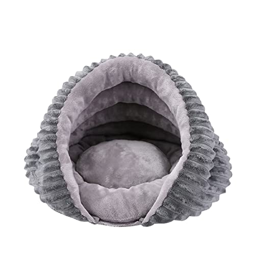 lamphle Katzenbett mit Bezug, Winter Warm Pet Cushion Pet Supplies Pet Soft Bed for Dog & Cat Gray