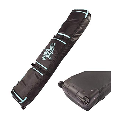 Sport Tent-Ski Snowboardtasche Skitasche Set Skifahren Ausrüstung Tasche Gepolstert Snowboard & Ski Bag mit Rollen (146cm)