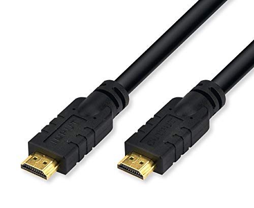PremiumCord HDMI High Speed mit Ether. 4K @ 60Hz Kabel mit Verstärker, 20m, 3x geschirmt, m/ gold Plattiert