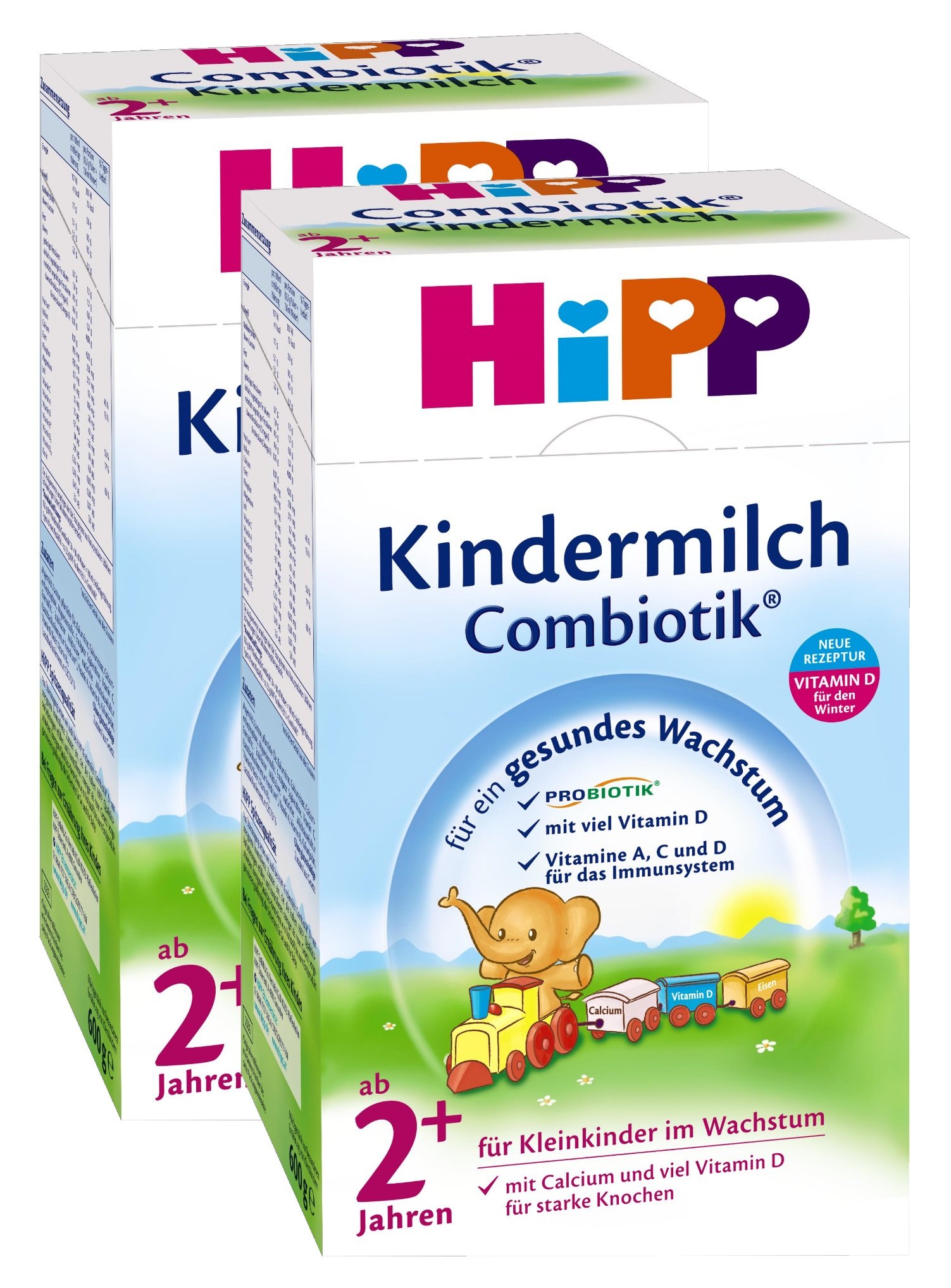 Hipp Kindermilch Combiotik 2+, ab dem 2. Jahr, 2er Pack (2 x 600g)