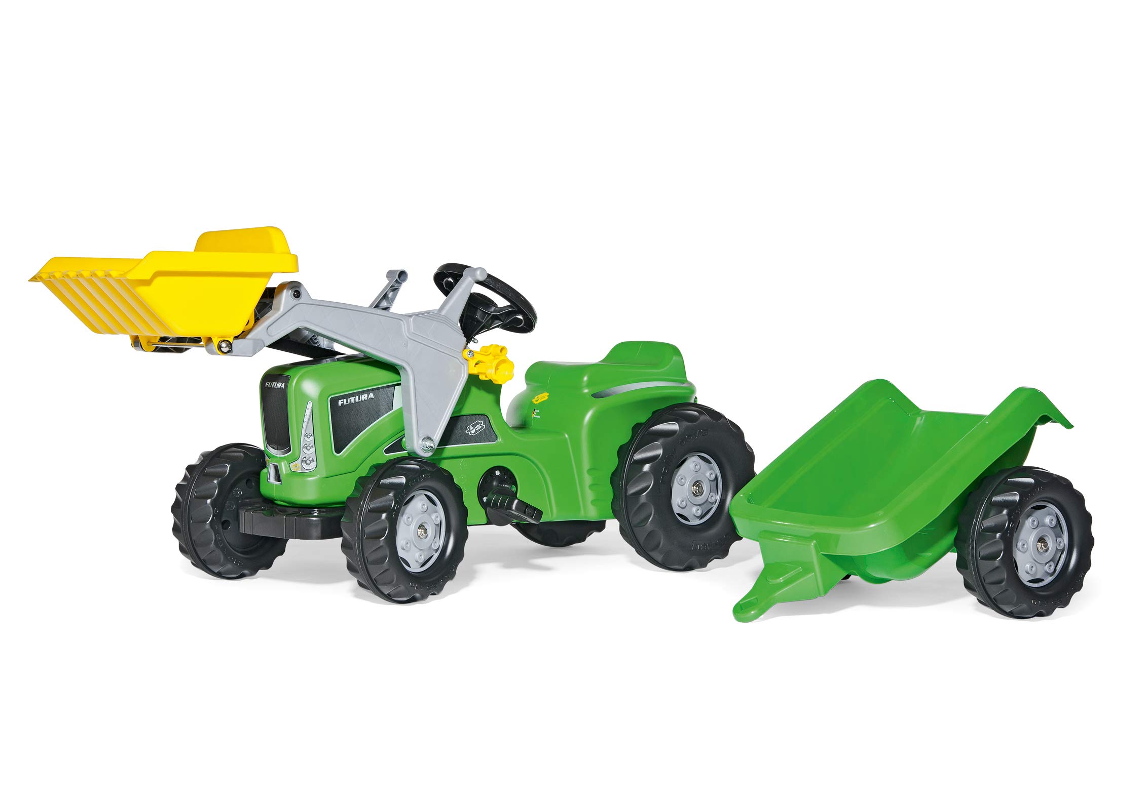Rolly Toys Traktor rollyKiddy Futura (inkl. rollyKid Lader + Trailer, Heckkupplung, für Kinder von 2 ½ - 5 Jahren) 630035