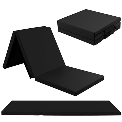 Fitnessmatte 180x60cm Yogamatte klappbar schwarz