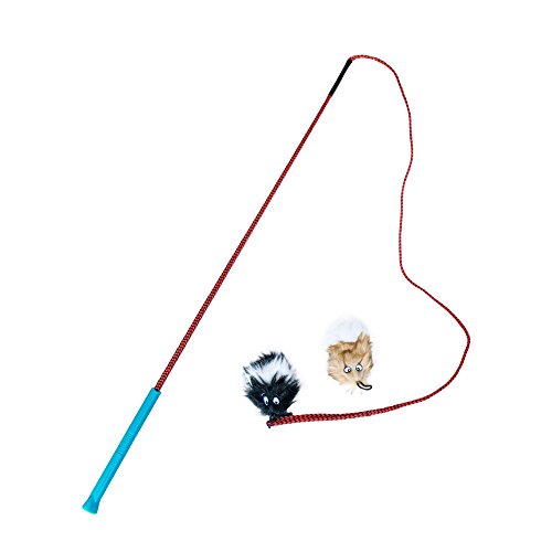 Outward Hound Kyjen 41001 Tail Teaser Hundespielzeuge Quietschspielzeug Trainingsspielzeug mit Ersatz-Quietschelement, Größe L, verschiedene Farben