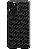 Black Rock - Hülle Carbon Carbonhülle Case Real Passend für Samsung Galaxy S20 Plus | Cover Handyhülle, Kabellos Laden, Real Fiber (Schwarz)