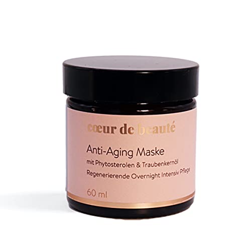 Anti-Aging overnight Gesichtsmaske, regenerierende, reichhaltige Intensiv Maske für anspruchsvolle Haut, coeur de beauté, vegan
