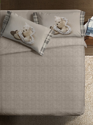 Ipersan Bettbezug Set Fine Art Mon Coeur Farbe beige/weiß 255x240cm