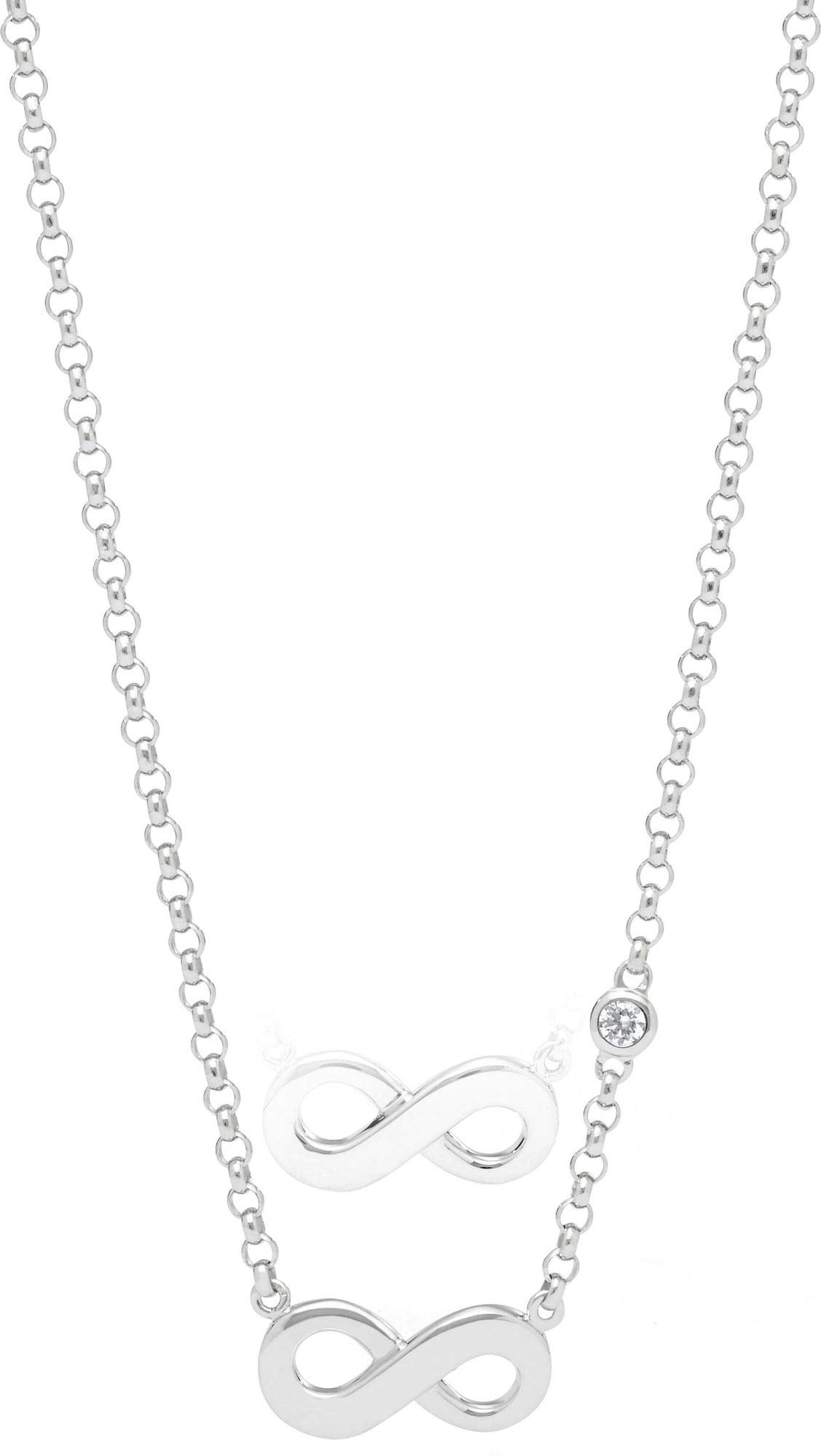 Fossil Halskette Für Frauen Sterling Silber, Maße: 420 mm + 50 mm Silber Sterling Silber Halskette, JFS00394040