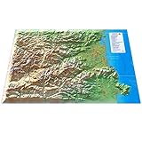 Carte en relief des Pyrénées-orientales : 1/240 000